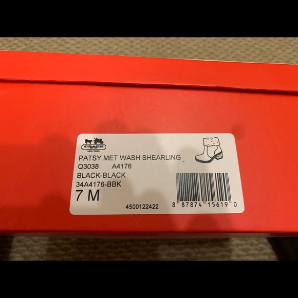 ✨SOLD ✨Coach Patsy Metallic Wash Shearling Boots - Picture 12 of 12